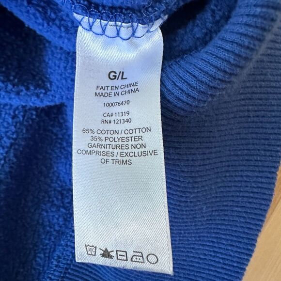 Garage Womens Blue Lake Tahoe Lounge Cozy Pullover Hoodie Sweater Size Large‎ - Picture 6 of 7